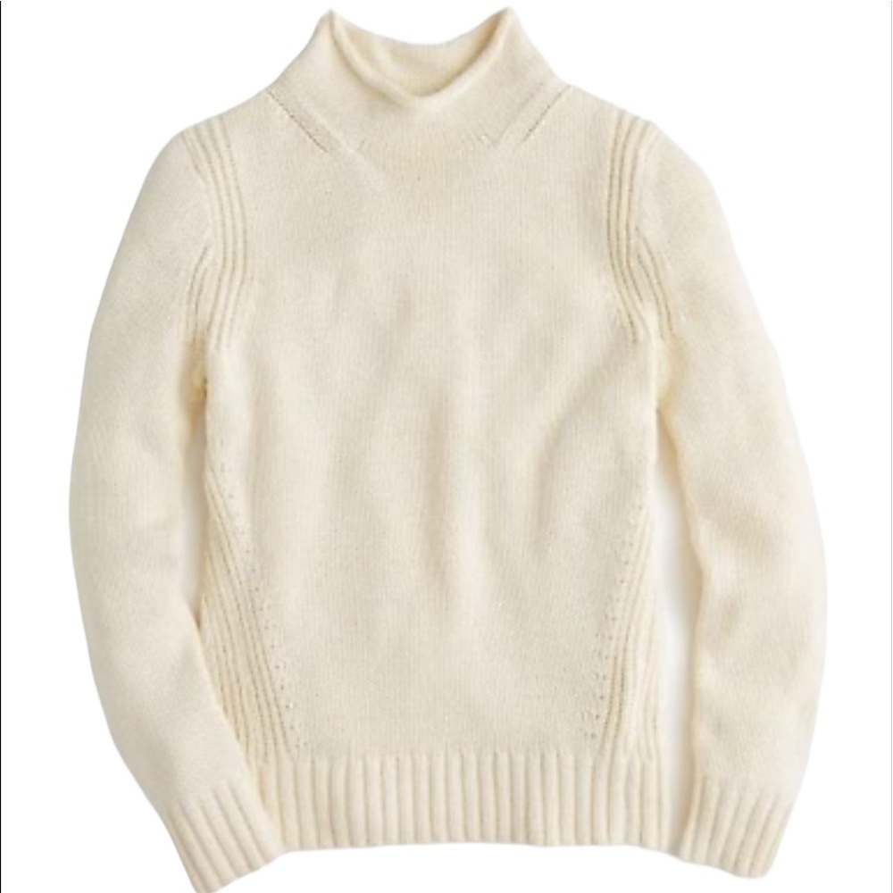 J. Crew Always 1988 Cotton Rollneck Sweater in Cream XXS